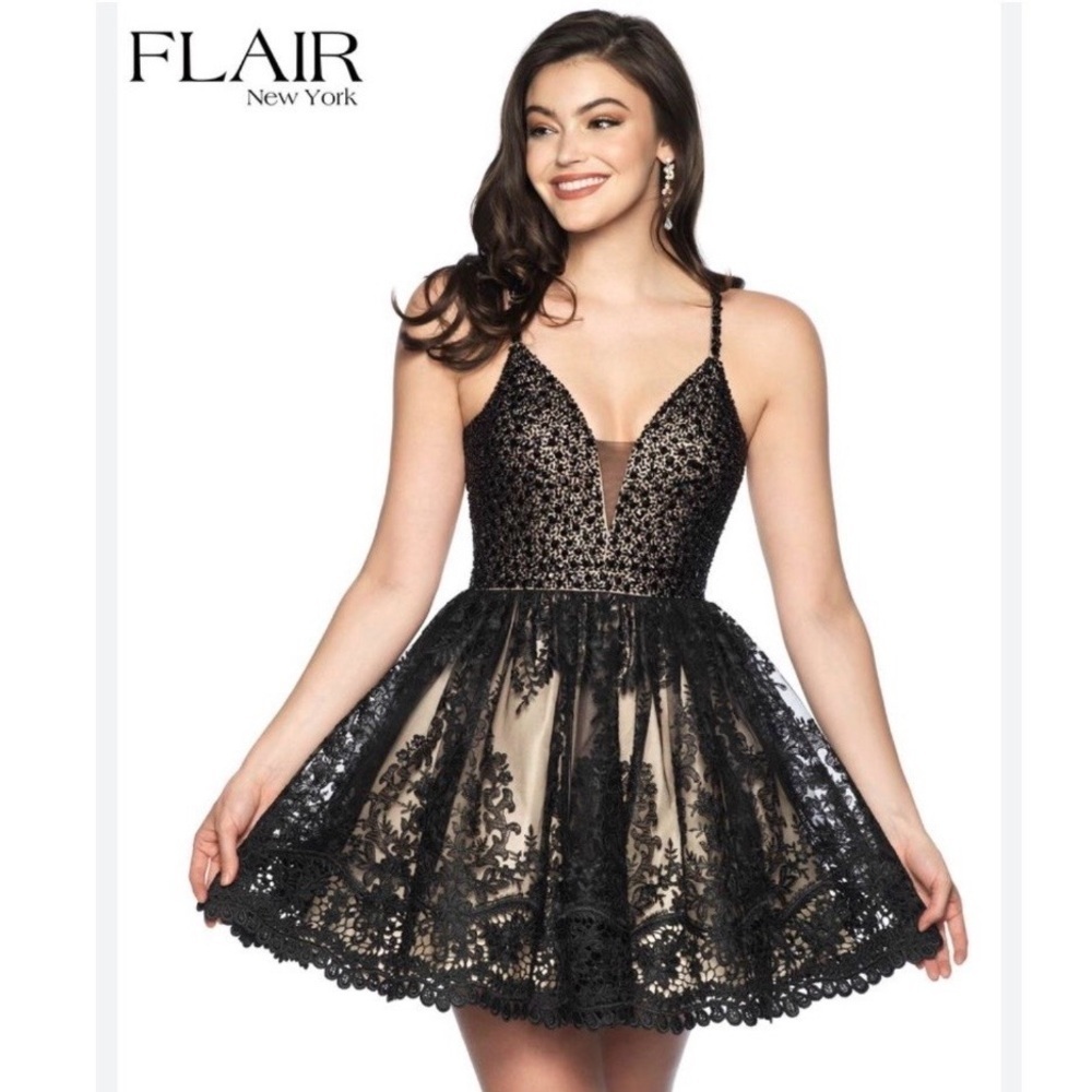 Flair New York spaghetti strap fit and flare dress Size 4